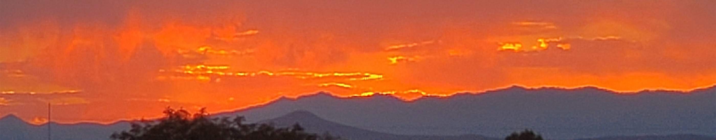 vibrant low resolution sunset